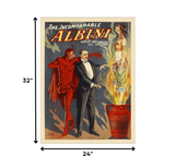 24" X 32" The Incomparable Albini Vintage Magic Poster Wall Art - Homeroots - Flyclothing LLC