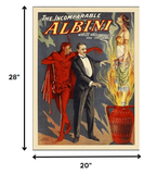 20" X 28" The Incomparable Albini Vintage Magic Poster Wall Art - Homeroots - Flyclothing LLC