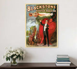 Vintage 1934 Blackstone Magic Unframed Print Wall Art - Homeroots - Flyclothing LLC