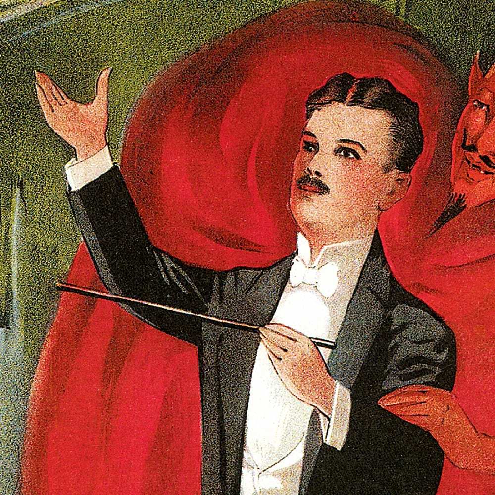 Vintage 1895 Blackstone Magic Unframed Print Wall Art - Homeroots - Flyclothing LLC