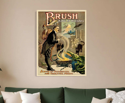 Vintage 1895 Blackstone Magic Unframed Print Wall Art - Homeroots - Flyclothing LLC