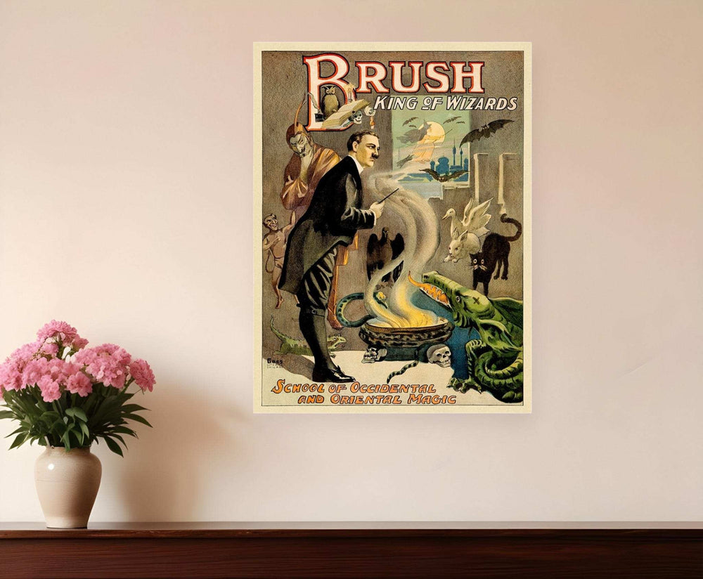 Vintage 1895 Blackstone Magic Unframed Print Wall Art - Homeroots - Flyclothing LLC