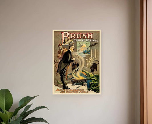 Vintage 1895 Blackstone Magic Unframed Print Wall Art - Homeroots - Flyclothing LLC
