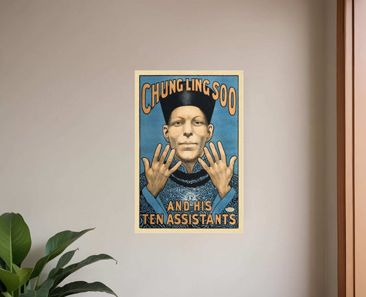 Chung Ling Soo Vintage Magic Unframed Print Wall Art - Homeroots - Flyclothing LLC