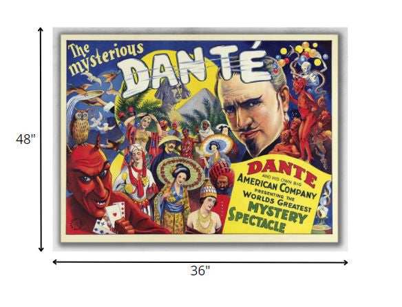 The Mysterious Dante Vintage Magic Unframed Print Wall Art - Homeroots - Flyclothing LLC