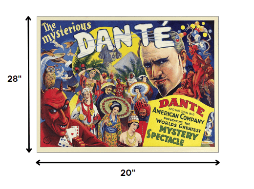 The Mysterious Dante Vintage Magic Unframed Print Wall Art - Homeroots - Flyclothing LLC