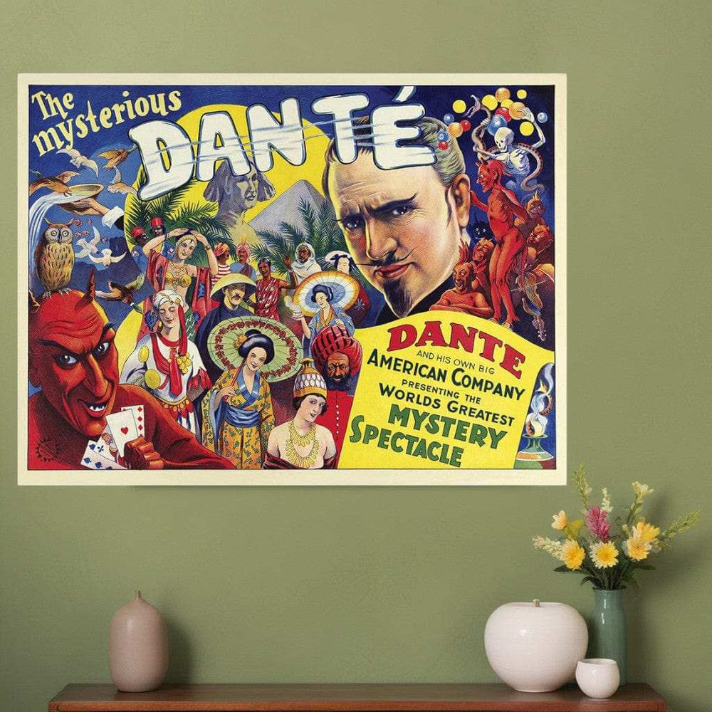 The Mysterious Dante Vintage Magic Unframed Print Wall Art - Homeroots - Flyclothing LLC