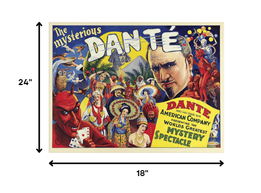 The Mysterious Dante Vintage Magic Unframed Print Wall Art - Homeroots - Flyclothing LLC