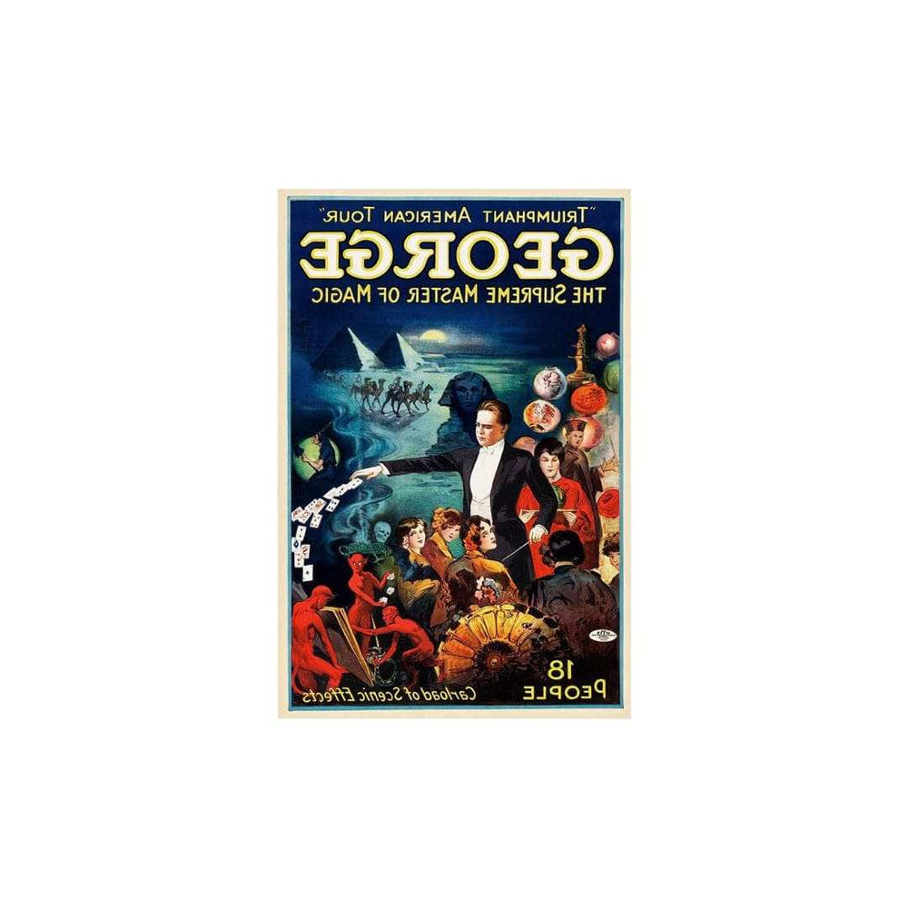 George The Supreme Master Vintage Magic Unframed Print Wall Art - Homeroots - Flyclothing LLC