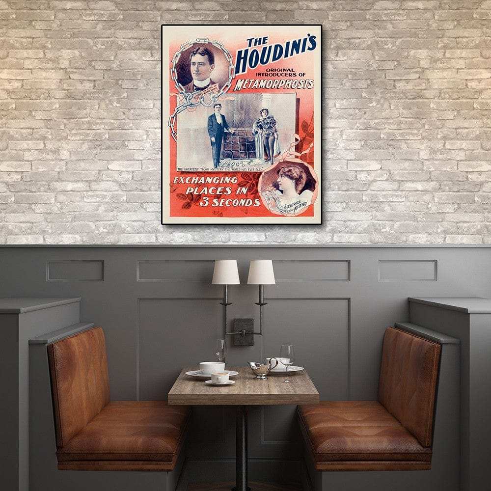 The Houdini's Metamorphosis Vintage Magic Unframed Print Wall Art - Homeroots - Flyclothing LLC