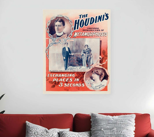 The Houdini's Metamorphosis Vintage Magic Unframed Print Wall Art - Homeroots - Flyclothing LLC