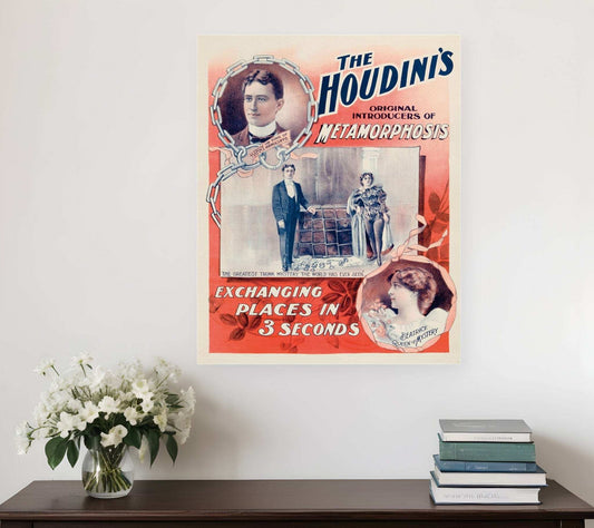 The Houdini's Metamorphosis Vintage Magic Unframed Print Wall Art - Homeroots - Flyclothing LLC