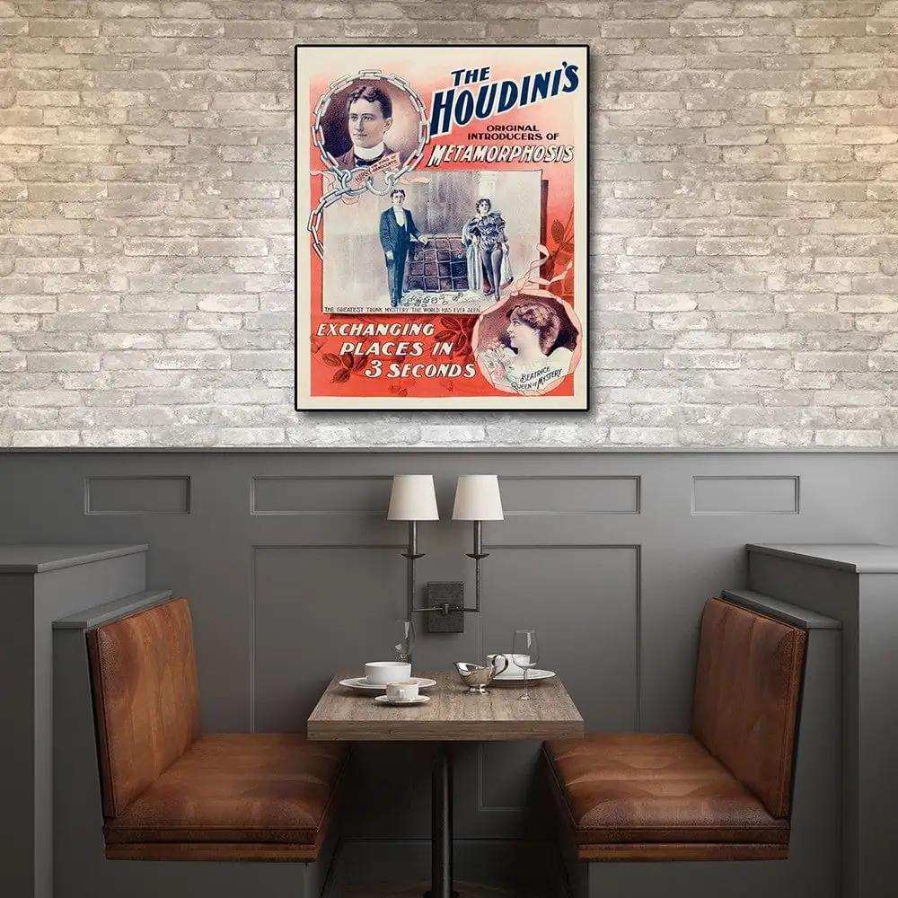 The Houdini's Metamorphosis Vintage Magic Unframed Print Wall Art - Homeroots - Flyclothing LLC