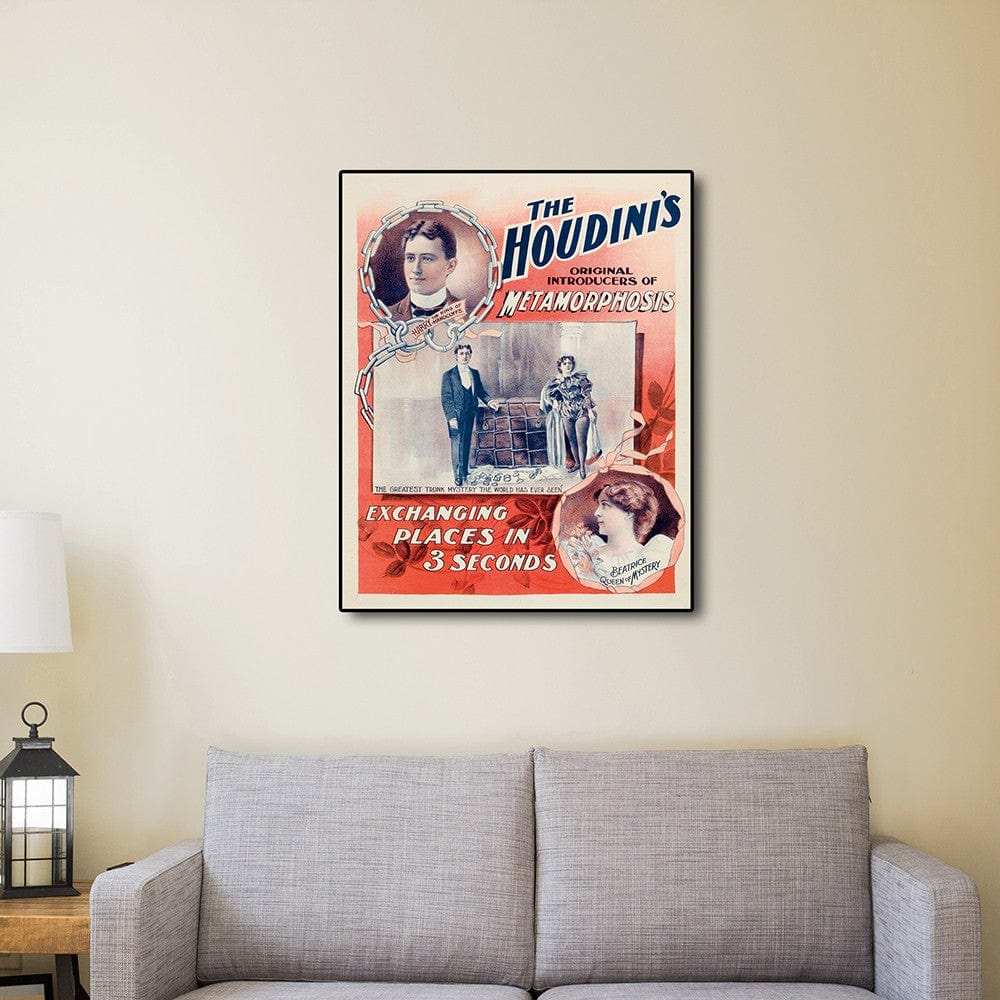The Houdini's Metamorphosis Vintage Magic Unframed Print Wall Art - Homeroots - Flyclothing LLC