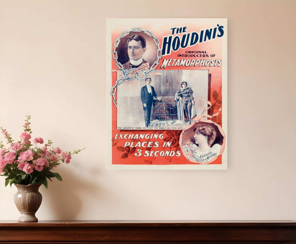 The Houdini's Metamorphosis Vintage Magic Unframed Print Wall Art - Homeroots - Flyclothing LLC