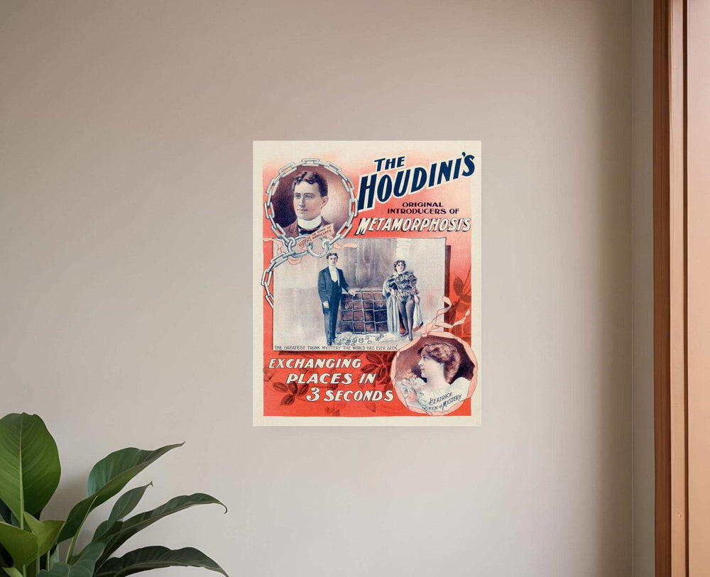 The Houdini's Metamorphosis Vintage Magic Unframed Print Wall Art - Homeroots - Flyclothing LLC