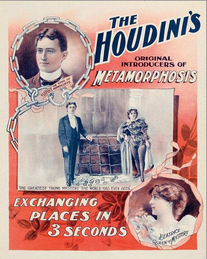 The Houdini's Metamorphosis Vintage Magic Unframed Print Wall Art - Homeroots - Flyclothing LLC