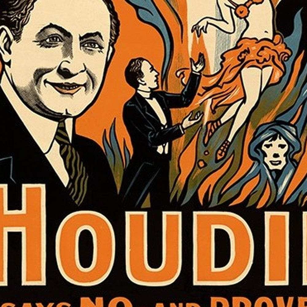 Houdini Spirits Vintage Magic Unframed Print Wall Art - Homeroots - Flyclothing LLC