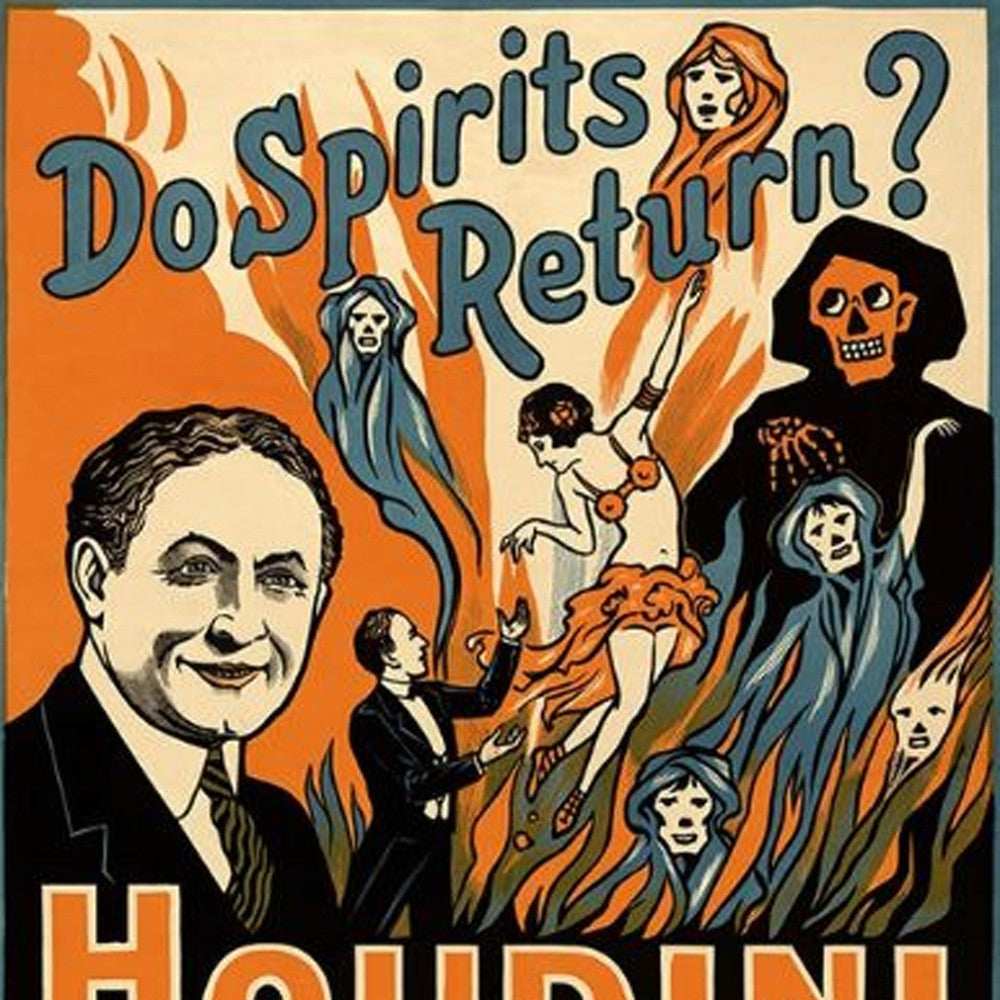 Houdini Spirits Vintage Magic Unframed Print Wall Art - Homeroots - Flyclothing LLC