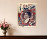 20" X 16" Houdini King Of Cards Vintage Magic Poster Wall Art - Homeroots - Flyclothing LLC