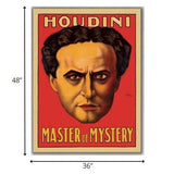 36" X 48" Houdini Master Of Mystery Vintage Magic Poster Wall Art - Homeroots - Flyclothing LLC
