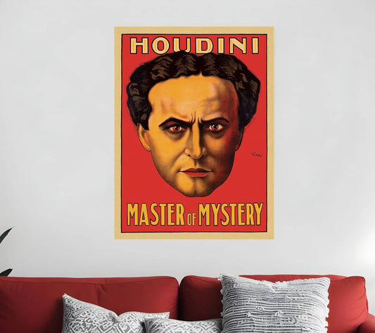 36" X 48" Houdini Master Of Mystery Vintage Magic Poster Wall Art - Homeroots