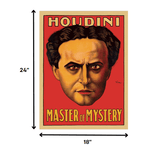 18" X 24" Houdini Master Of Mystery Vintage Magic Poster Wall Art - Homeroots - Flyclothing LLC