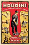 24" X 36" Houdini Handcuff King Vintage Magic Poster Wall Art - Homeroots - Flyclothing LLC
