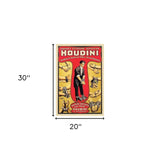 20" X 30" Houdini Handcuff King Vintage Magic Poster Wall Art - Homeroots - Flyclothing LLC