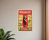 9" X 12" Houdini Handcuff King Vintage Magic Poster Wall Art - Homeroots - Flyclothing LLC
