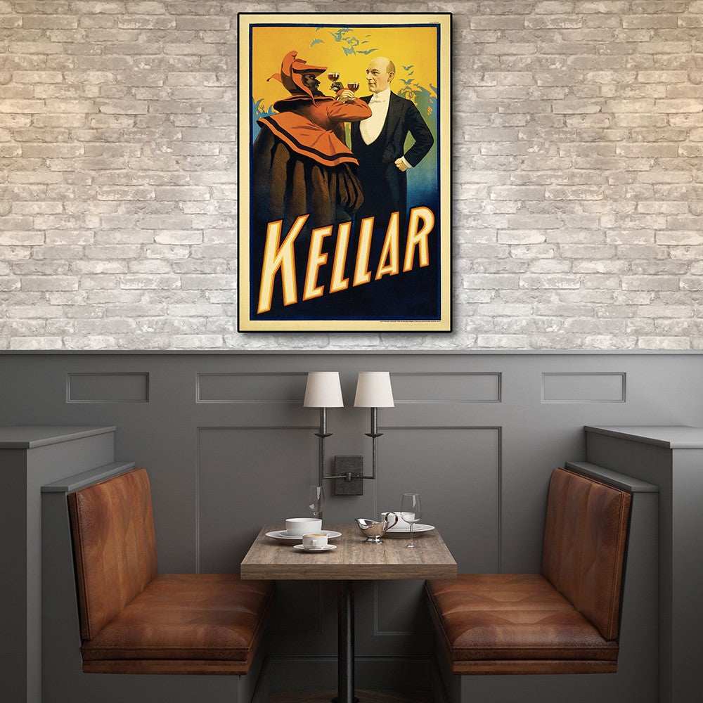 Kellar Having Drinks With The Devil Vintage Magic Unframed Print Wall Art - Homeroots - Flyclothing LLC
