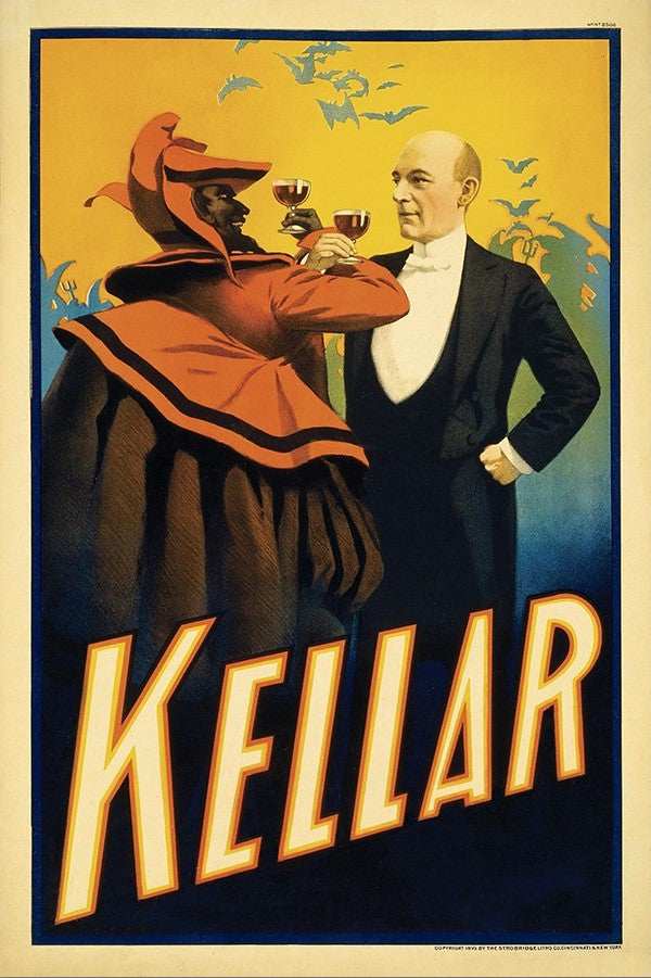 Kellar Having Drinks With The Devil Vintage Magic Unframed Print Wall Art - Homeroots - Flyclothing LLC
