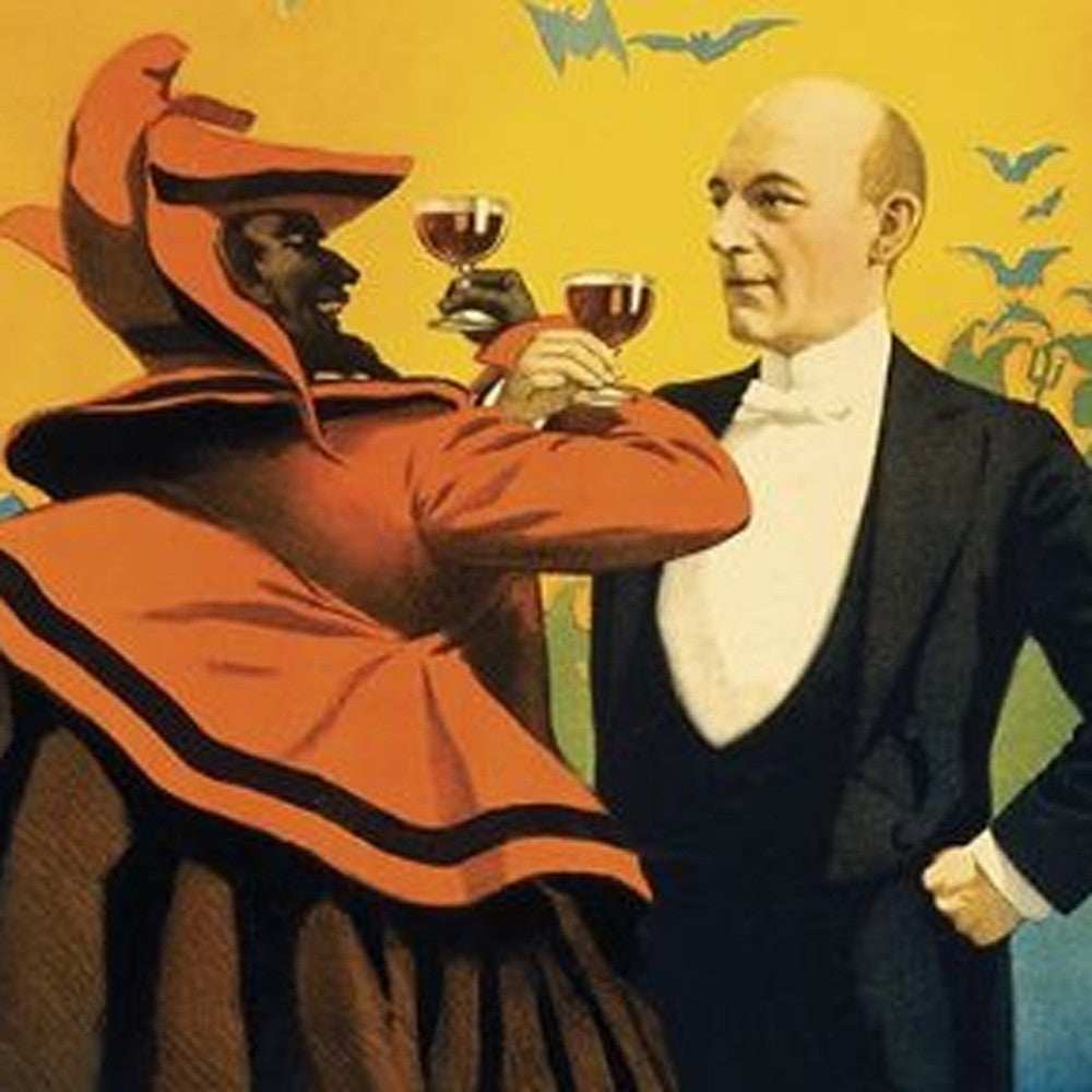 Kellar Having Drinks With The Devil Vintage Magic Unframed Print Wall Art - Homeroots - Flyclothing LLC