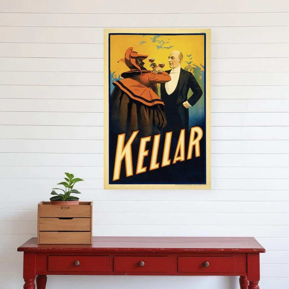 Kellar Having Drinks With The Devil Vintage Magic Unframed Print Wall Art - Homeroots - Flyclothing LLC