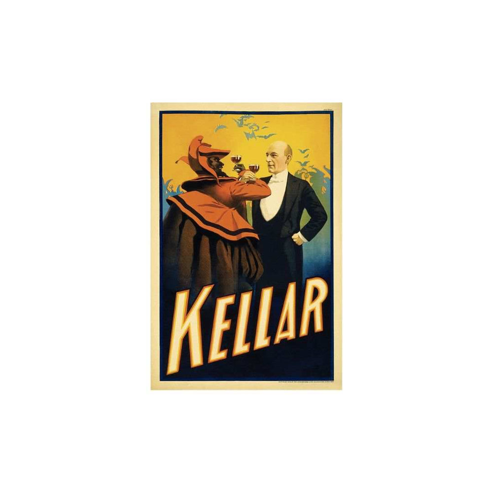 Kellar Having Drinks With The Devil Vintage Magic Unframed Print Wall Art - Homeroots - Flyclothing LLC