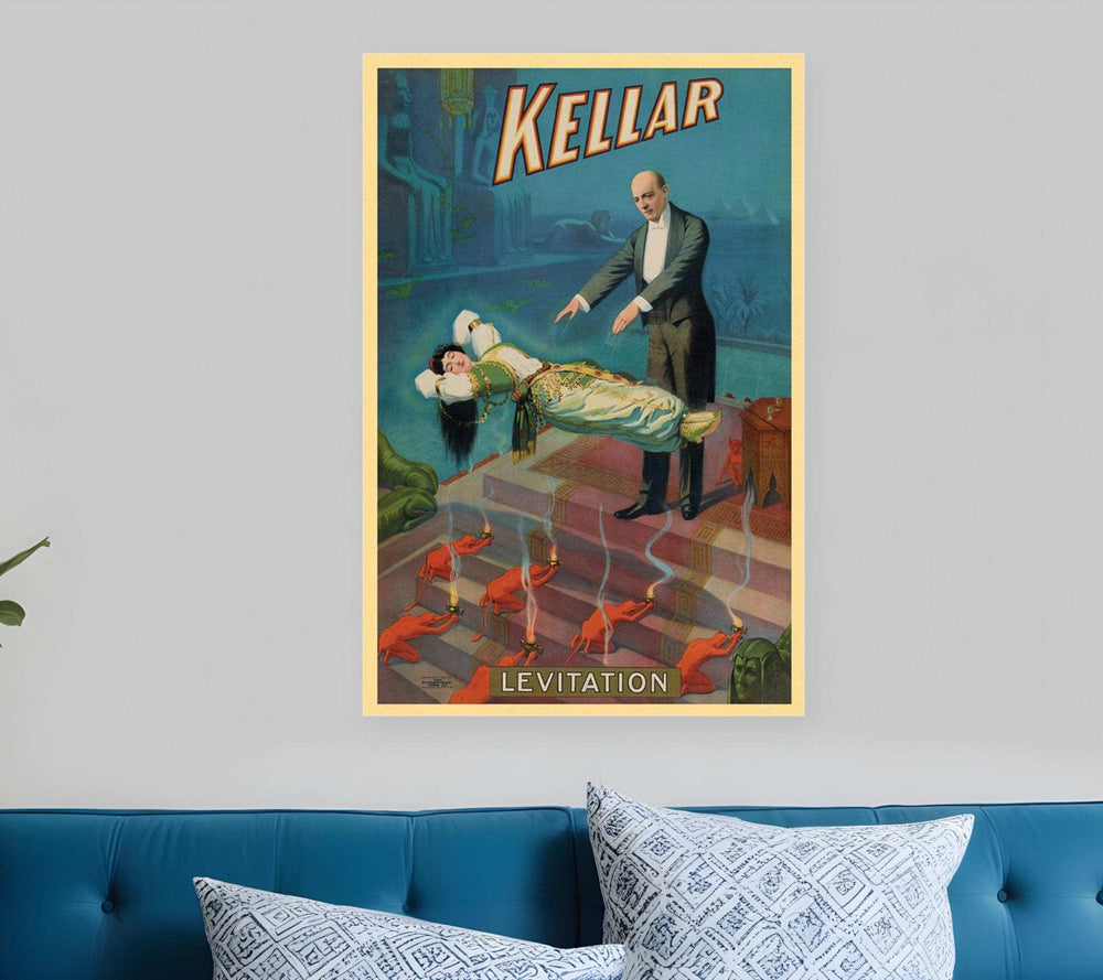 Kellar Levitation Vintage Magic Unframed Print Wall Art - Homeroots - Flyclothing LLC
