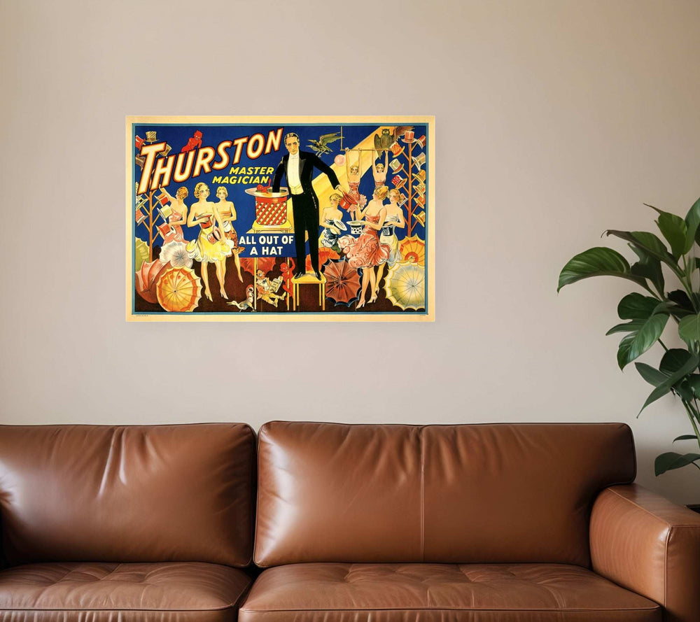 Thurston Out Of A Hat Vintage Magic Unframed Print Wall Art - Homeroots - Flyclothing LLC