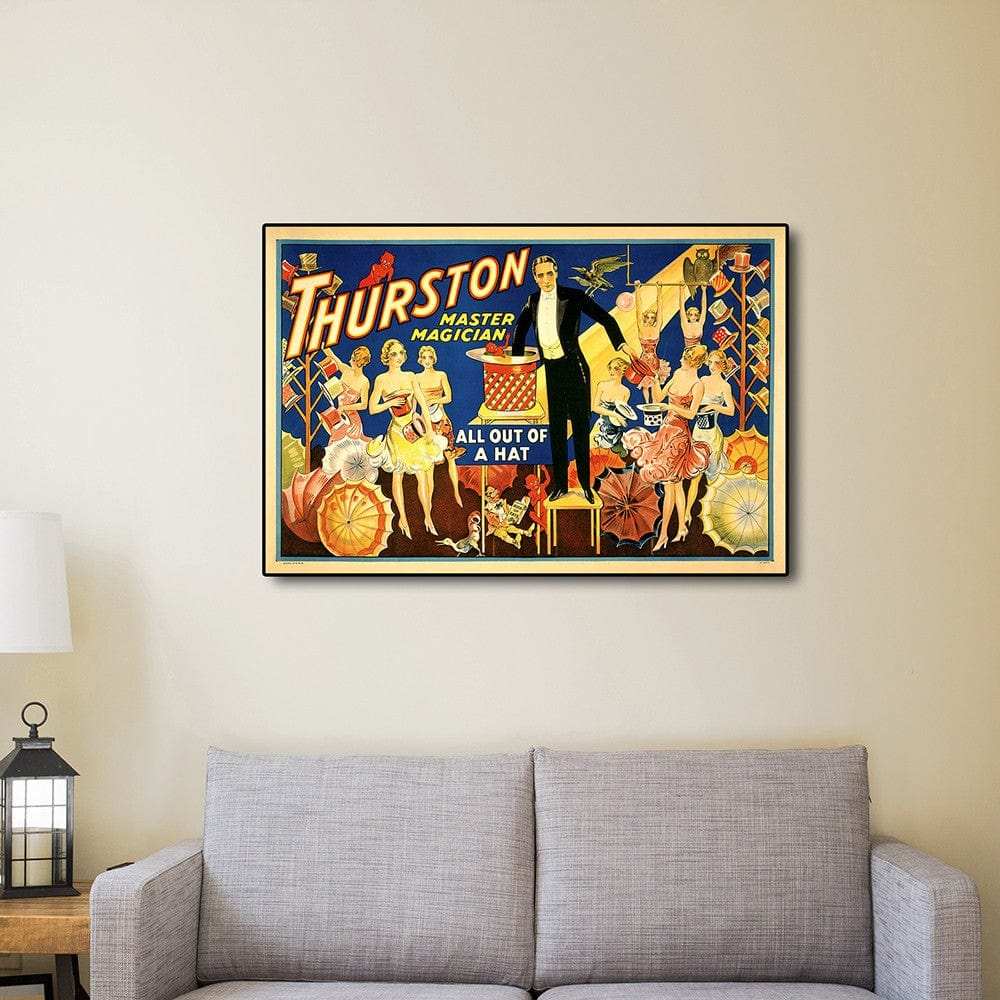 Thurston Out Of A Hat Vintage Magic Unframed Print Wall Art - Homeroots - Flyclothing LLC