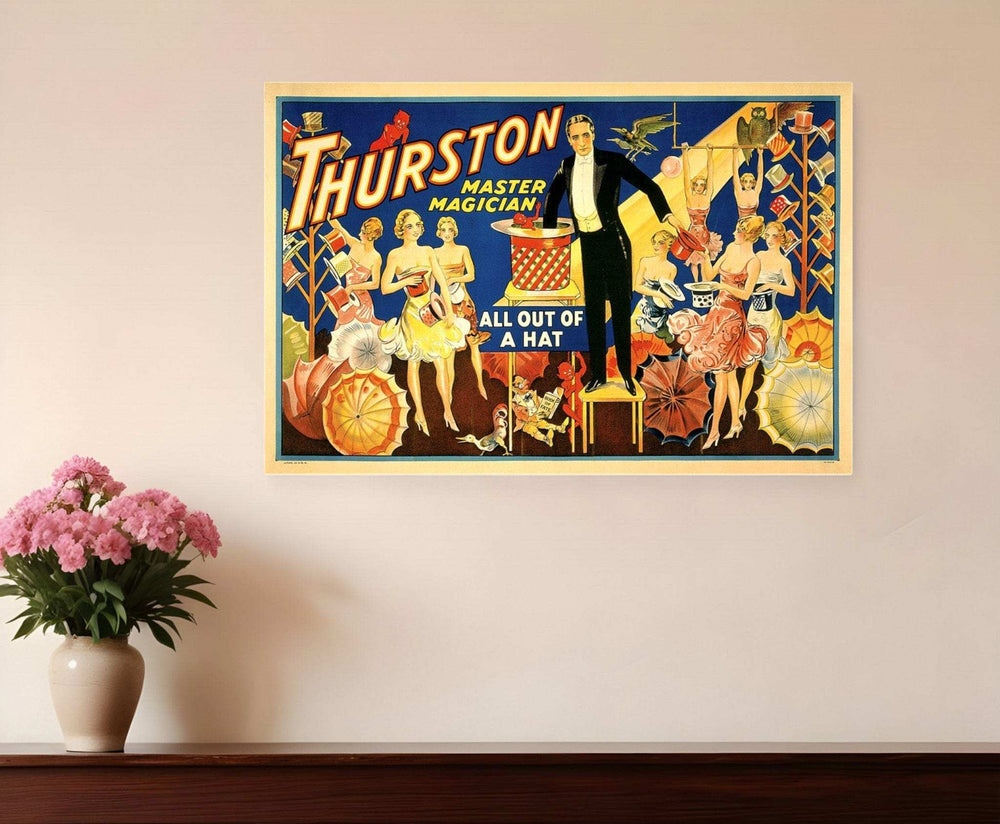 Thurston Out Of A Hat Vintage Magic Unframed Print Wall Art - Homeroots - Flyclothing LLC