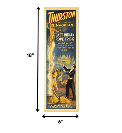 6" X 18" Thurston Rope Trick Vintage Magic Poster Wall Art - Homeroots - Flyclothing LLC