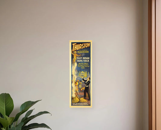 4" X 12" Thurston Rope Trick Vintage Magic Poster Wall Art - Homeroots