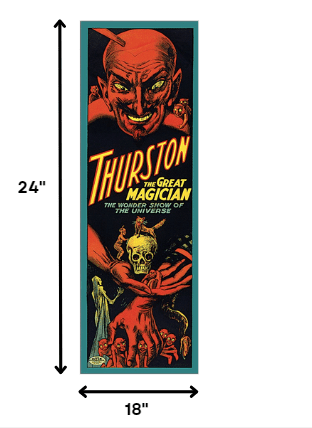 8" X 24" Thurston The Great Wonder Show Vintage Magic Poster Wall Art - Homeroots - Flyclothing LLC