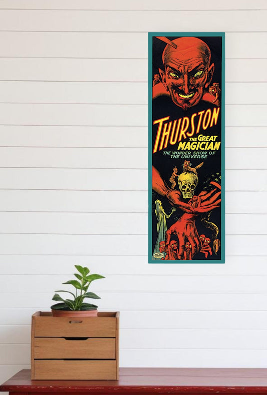 8" X 24" Thurston The Great Wonder Show Vintage Magic Poster Wall Art - Homeroots
