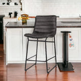 29" Black Iron Counter Height Bar Chair - Homeroots