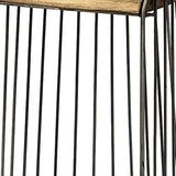 29" Light Brown Iron Backless Bar Chair - Homeroots