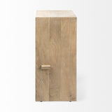 30" Brown Solid and Manufactured Wood Backless Counter Height Bar Chair - Homeroots