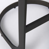 35" Medium Brown Iron Backless Bar Chair - Homeroots