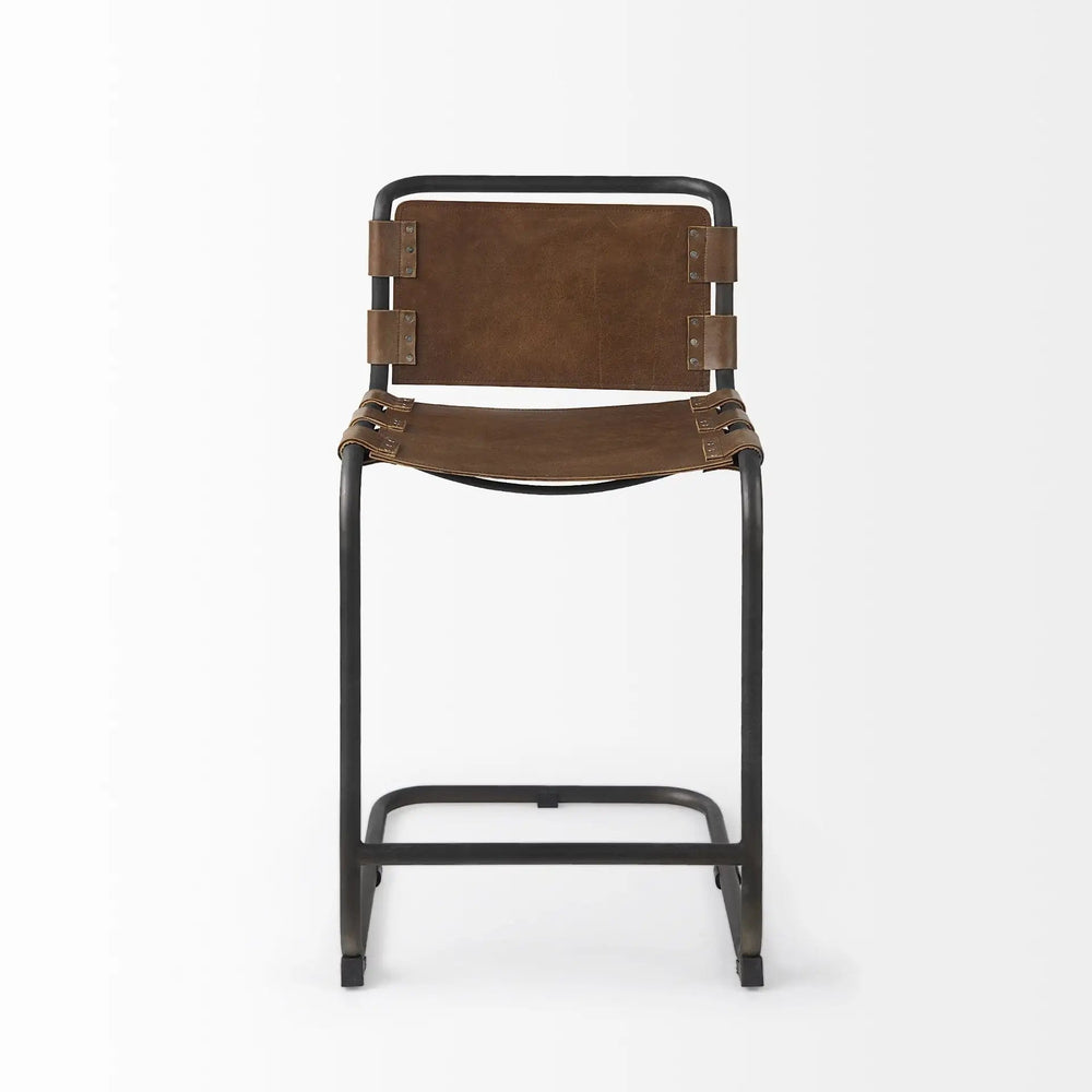 29" Brown And Black Steel Bar Chair - Homeroots - Flyclothing LLC