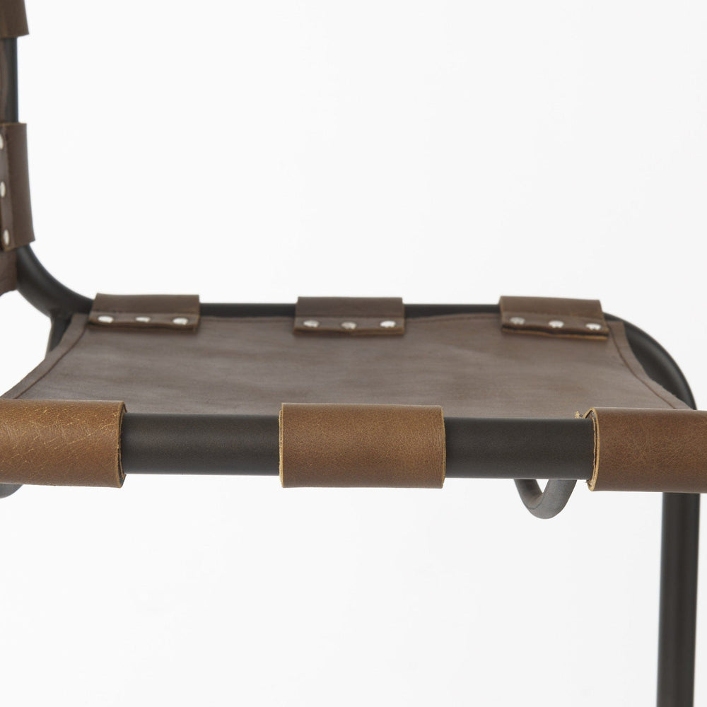 29" Brown And Black Steel Bar Chair - Homeroots - Flyclothing LLC