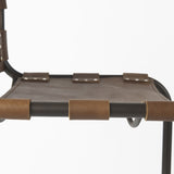 29" Brown And Black Steel Bar Chair - Homeroots - Flyclothing LLC